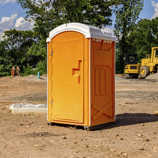 how often are the portable restrooms cleaned and serviced during a rental period in Fields Creek Missouri